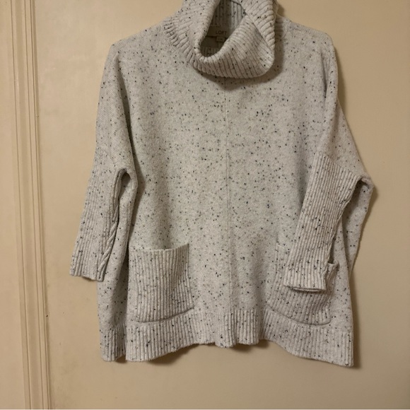 Loft Boat Neck Sweater White Flecks  Cream With Colorful Flecks - Picture 2 of 12